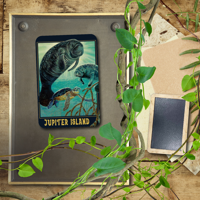 Jupiter Island Manatee Glow Magnet