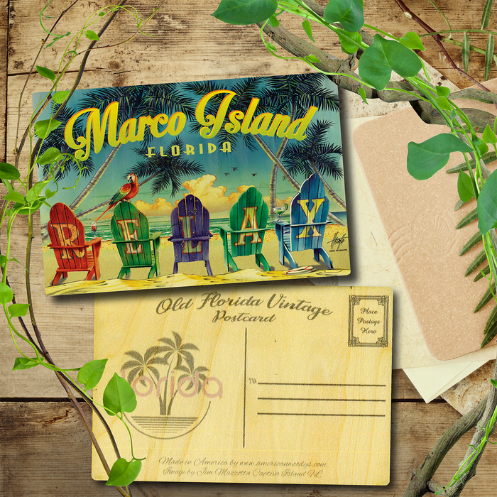 Marco Island Relax Chairs Postcard