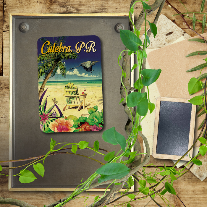 Culebra, P.R. Wine on da Beach Magnet