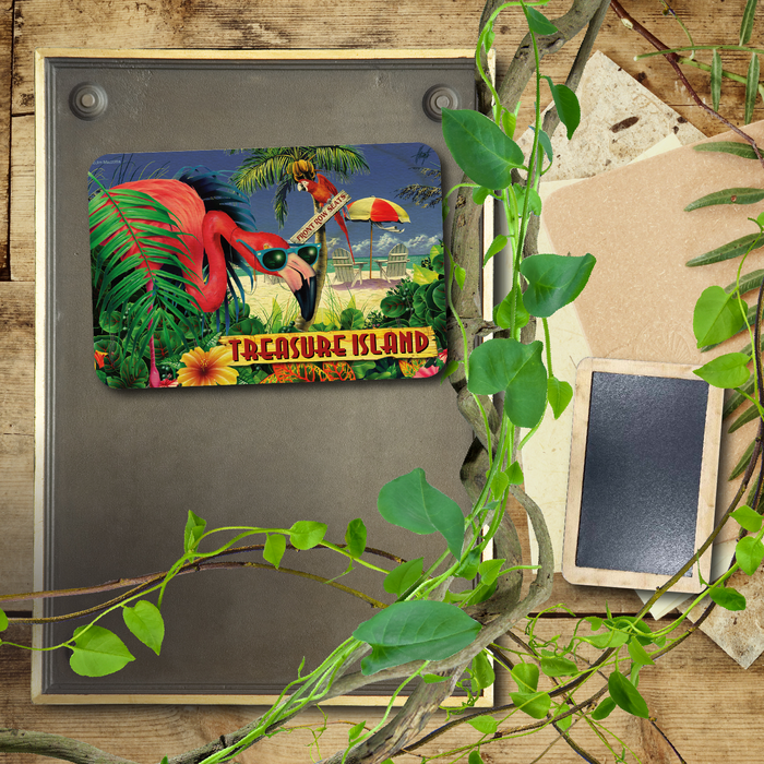 Treasure Island Flamingo Magnet