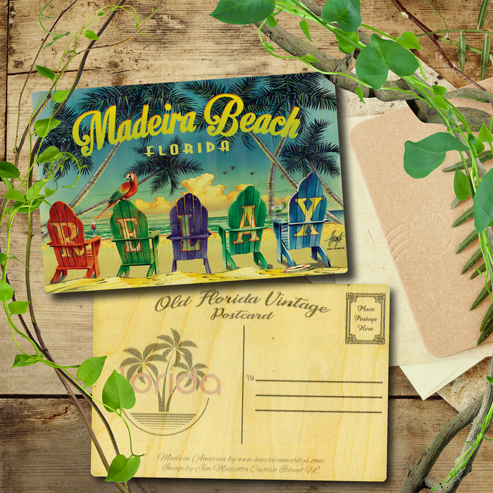 Madeira Beach Relax Chairs Postcard