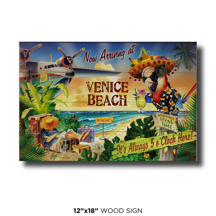 Venice Beach 5 O'Clock Postcard