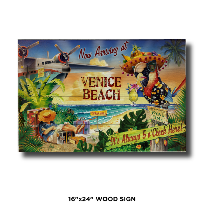 Venice Beach 5 O'Clock Postcard