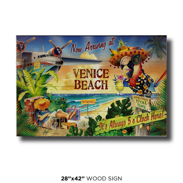 Venice Beach 5 O'Clock Postcard