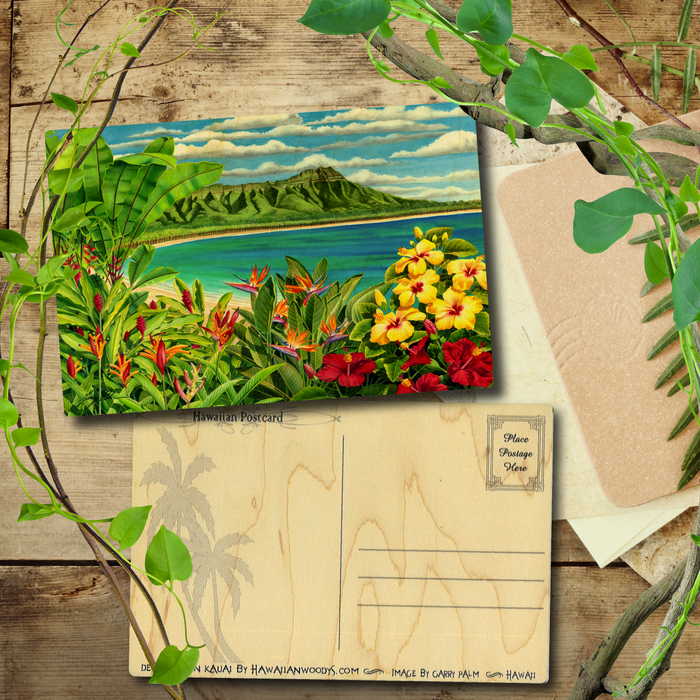 Diamond Head Flowers Postcard