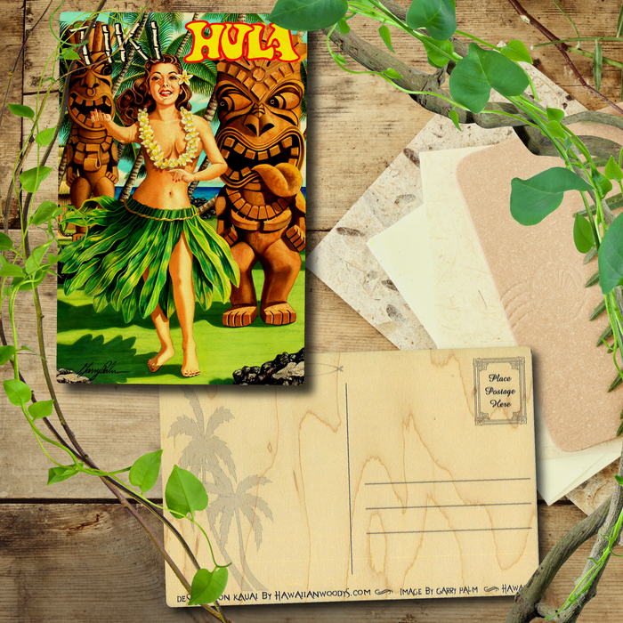 Tiki Hula Postcard