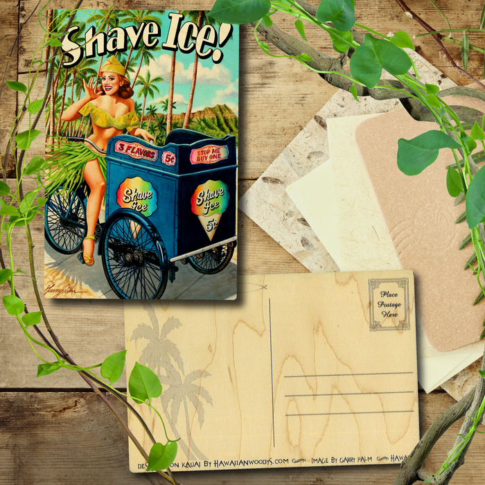 Shave Ice Cart Postcard