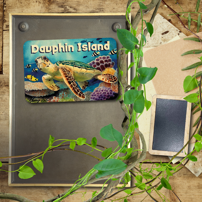 Dauphin Island Turtle View Magnet