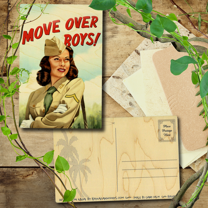 Move over Boys Marines Postcard