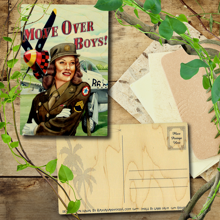 Move over Boys Air Force Postcard