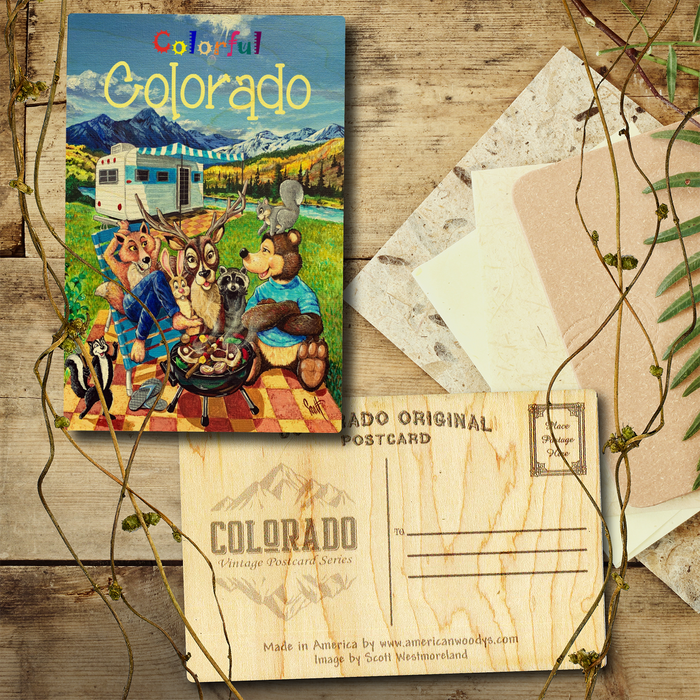 Colorado Camping Rascals Postcard