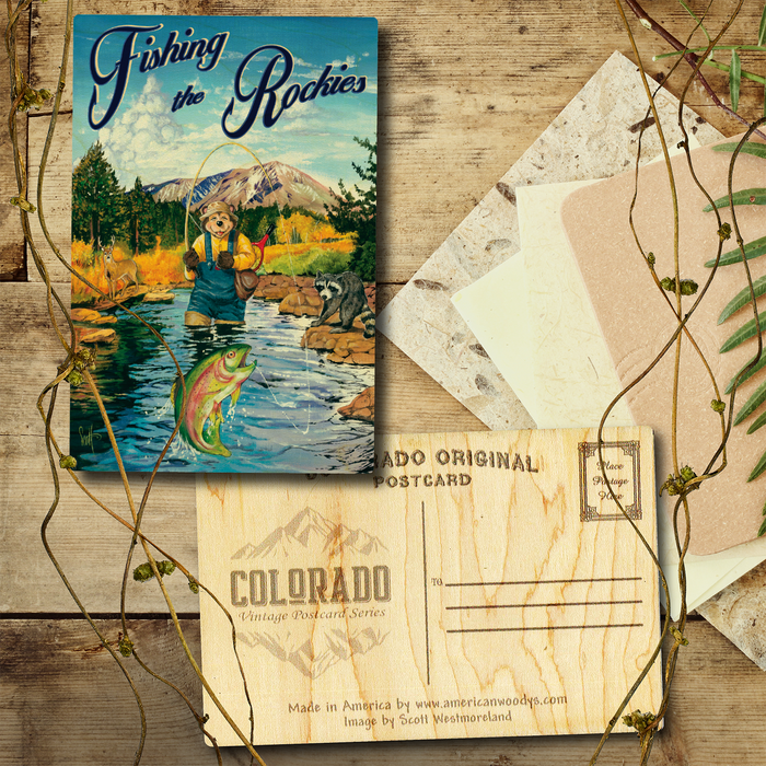 Fishing the Rockies Rascals Postcard