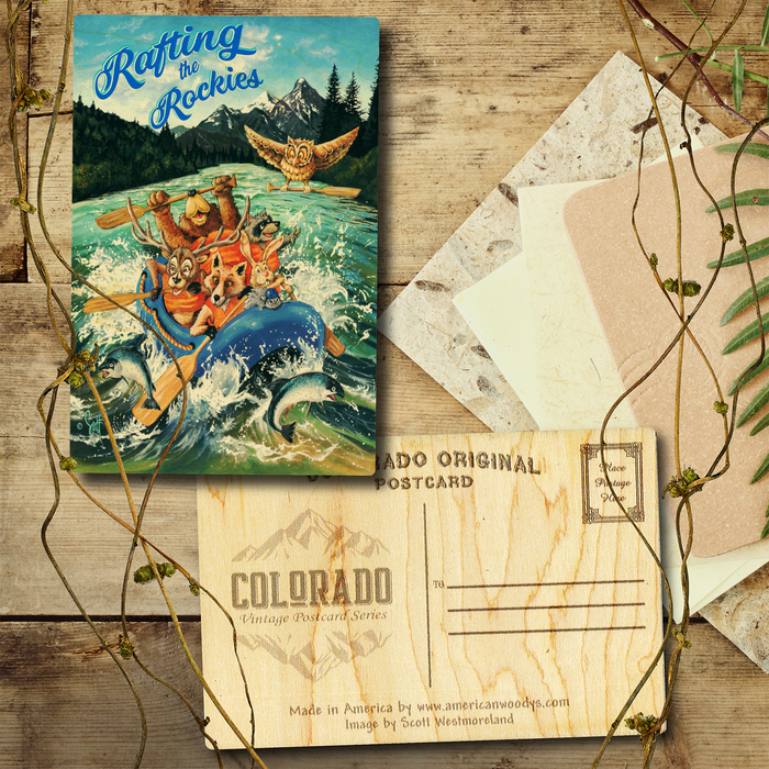 Rafting the Rockies Rascals Postcard