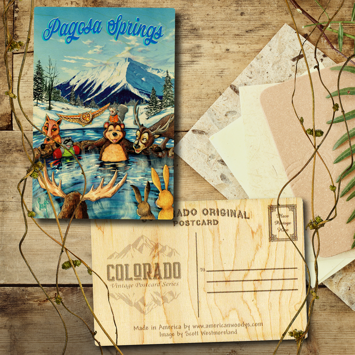 Pagosa Springs Rascals Hot Tubing Postcard