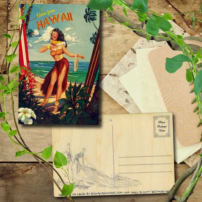 Hula By the Sea HI Postcard