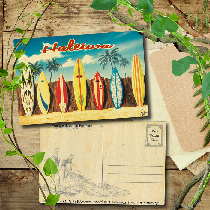 Line Up Haleiwa Postcard