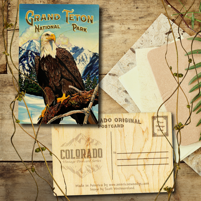 Grand Teton West Eagle Postcard