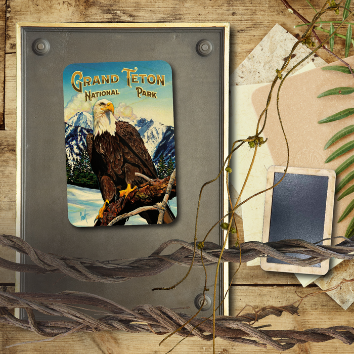 Grand Teton West Eagle Magnet