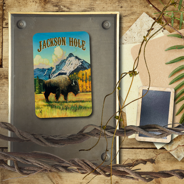 Jackson Hole West Bison Magnet