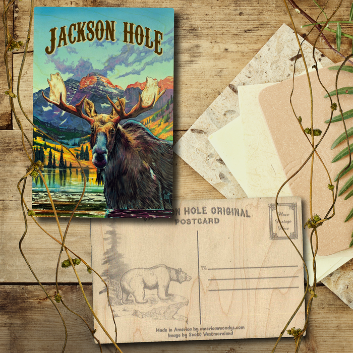 Jackson Hole West Moose Postcard