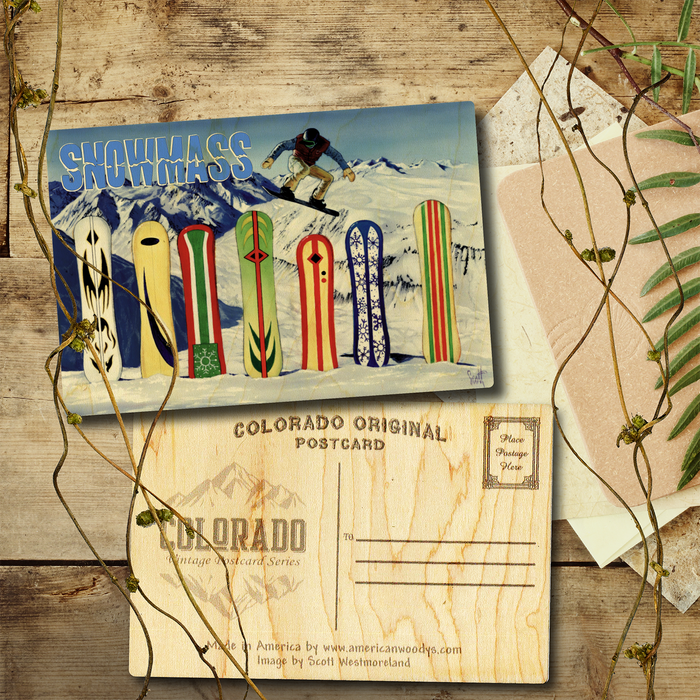 Snowmass Snowboard Line up Postcard