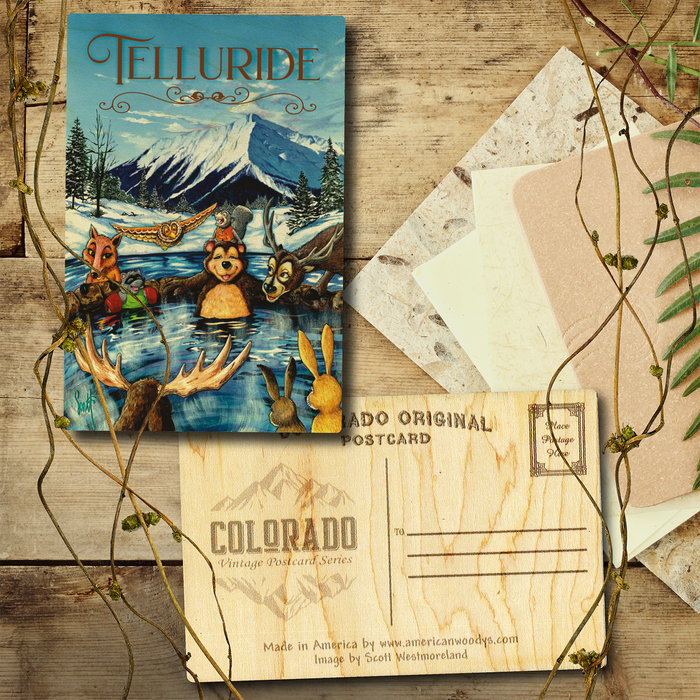 Telluride Rascals Hot Tubbing Postcard