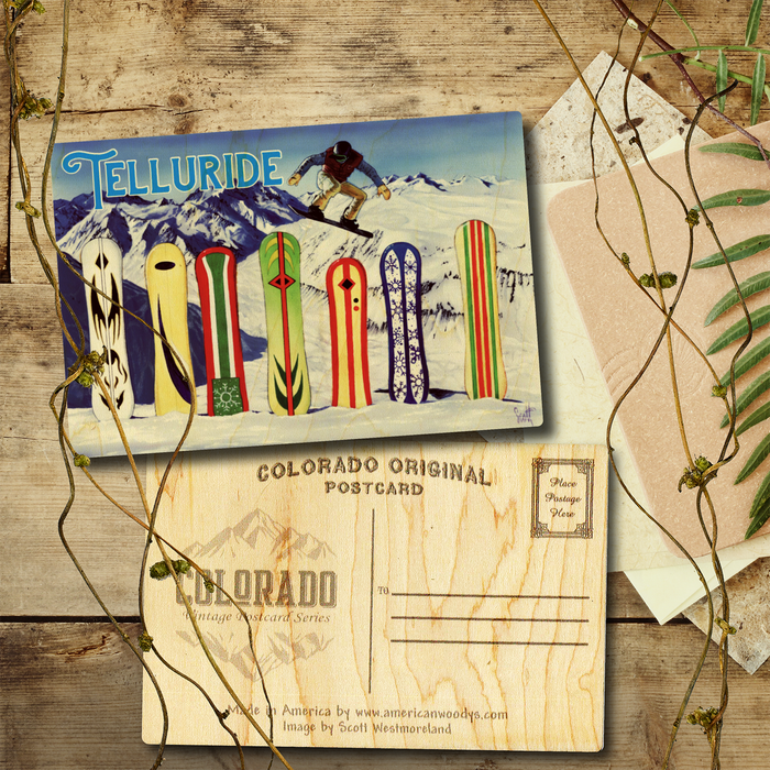 Telluride Snowboard Line Up Postcard