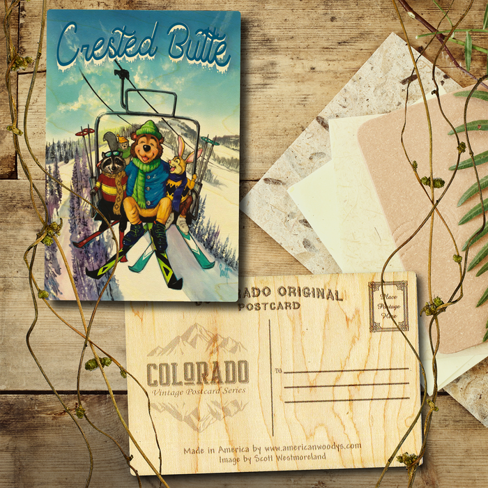 Crested Butte Rascals Sking Postcard