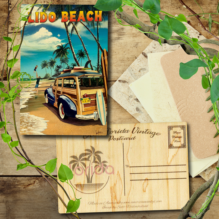 Lido Beach U N Me Postcard