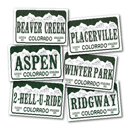 License Plates Postcards